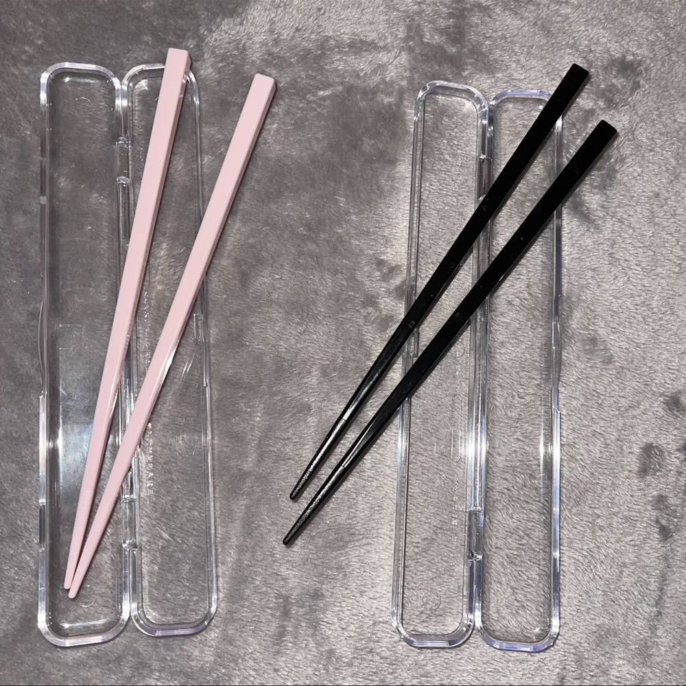 Pink/ Black 2 chopsticks